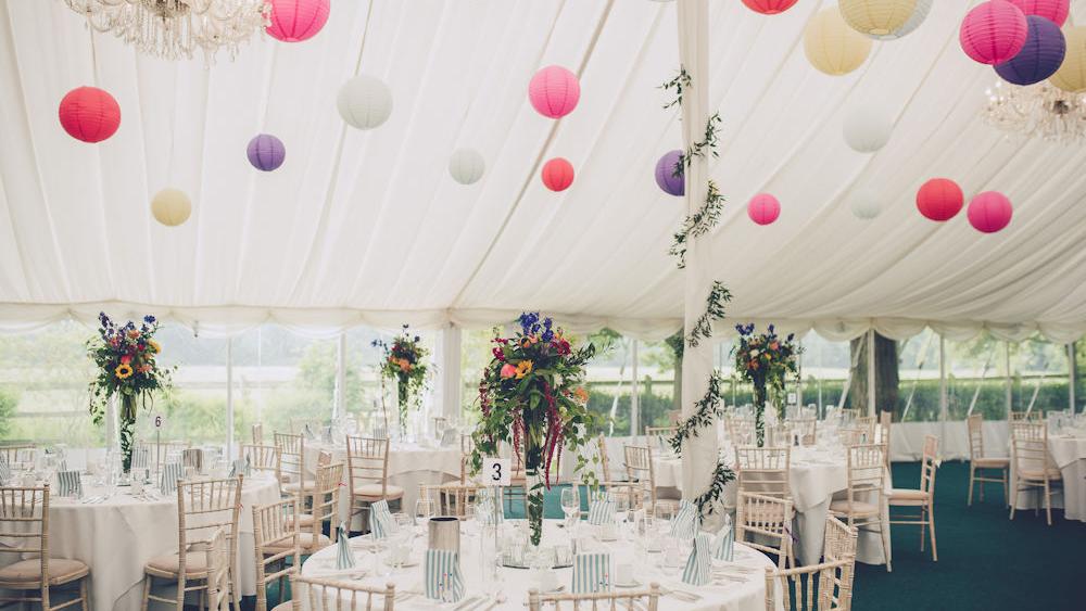 Coloured Lantern Canopy at Rectory Farm