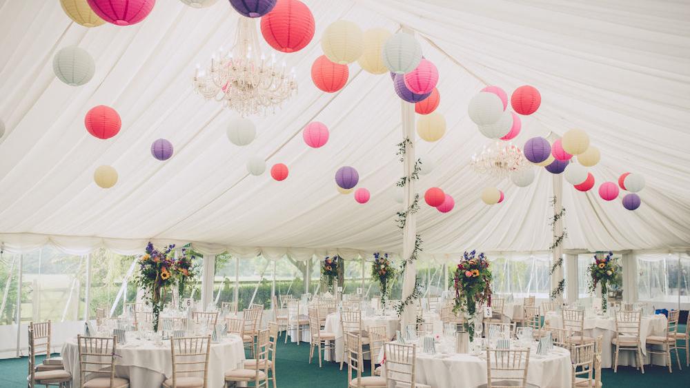 Coloured Lantern Canopy at Rectory Farm