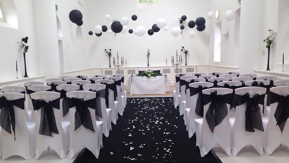 Sophisticated Black and White Chinese Lanterns