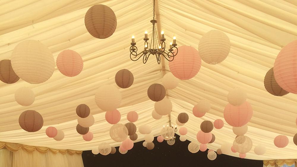 Latte and Lace Lanterns adorn Scottish marquee
