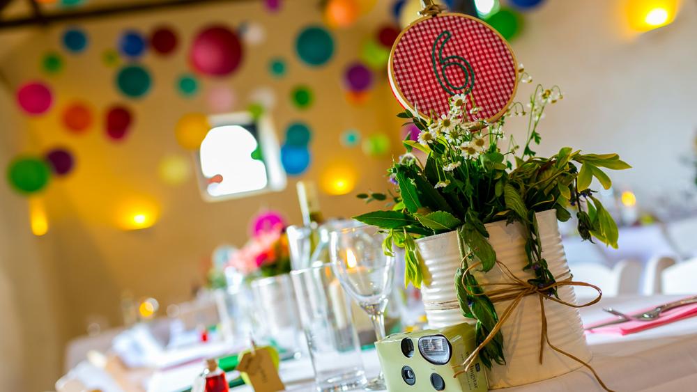 Dan & Rhi's lantern canopy - Real Wedding