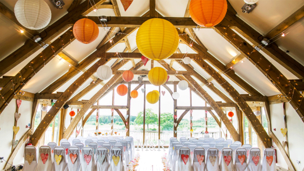 A Bright Bespoke Wedding with Yellow and Orange Paper Lanterns