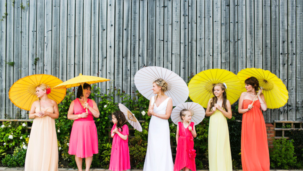 A Bright Bespoke Wedding with Yellow and Orange Paper Lanterns