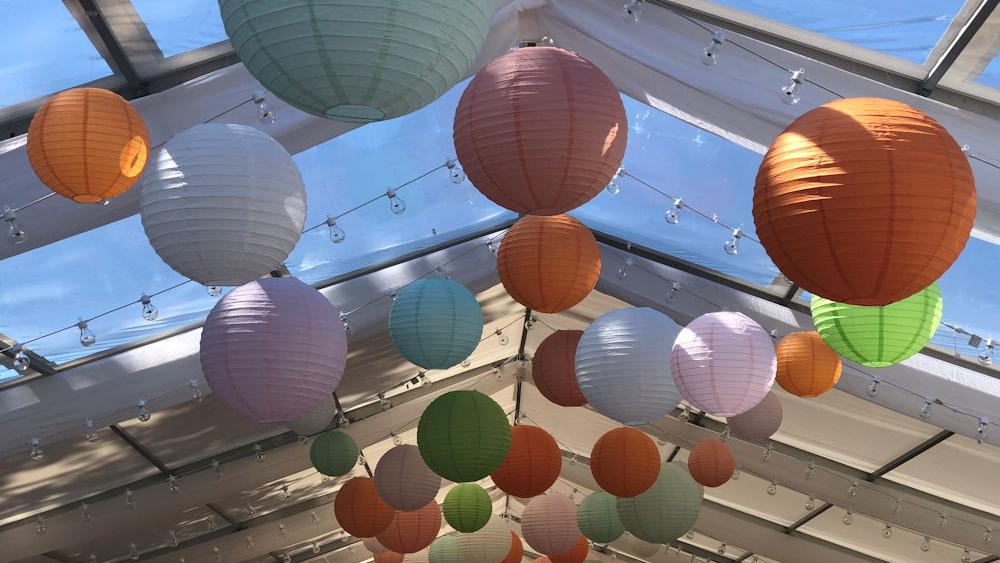 Paper Lanterns at Wootton Farm Estate