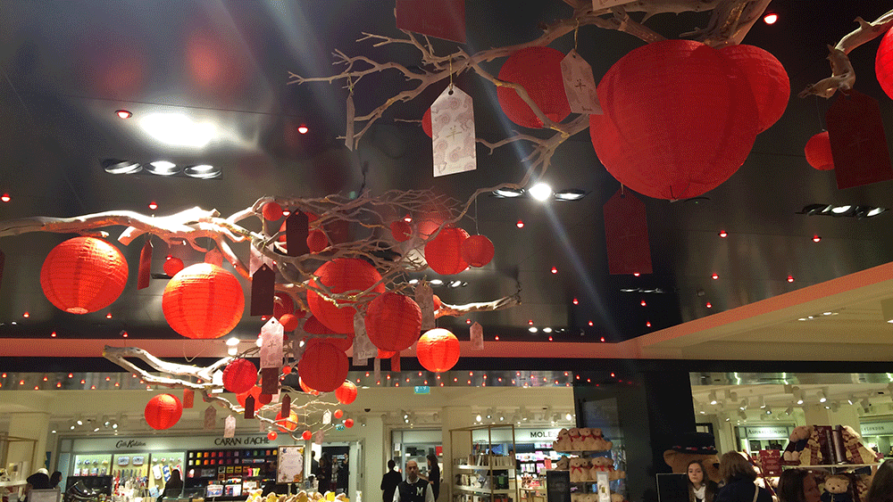 Our Traditional Red Chinese Lanterns in Harrods London