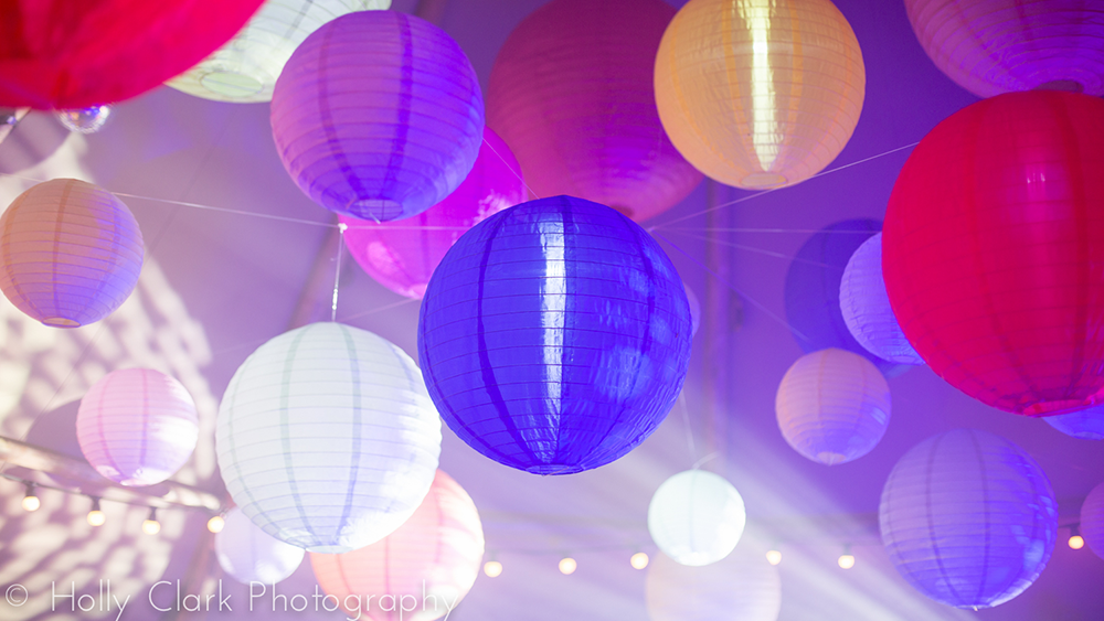 Coloured Lanterns Create Party Vibe in a striking Tipi