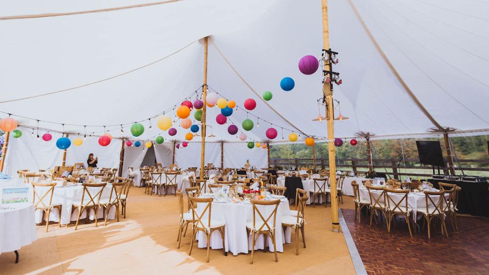 Coloured Paper Wedding Lanterns