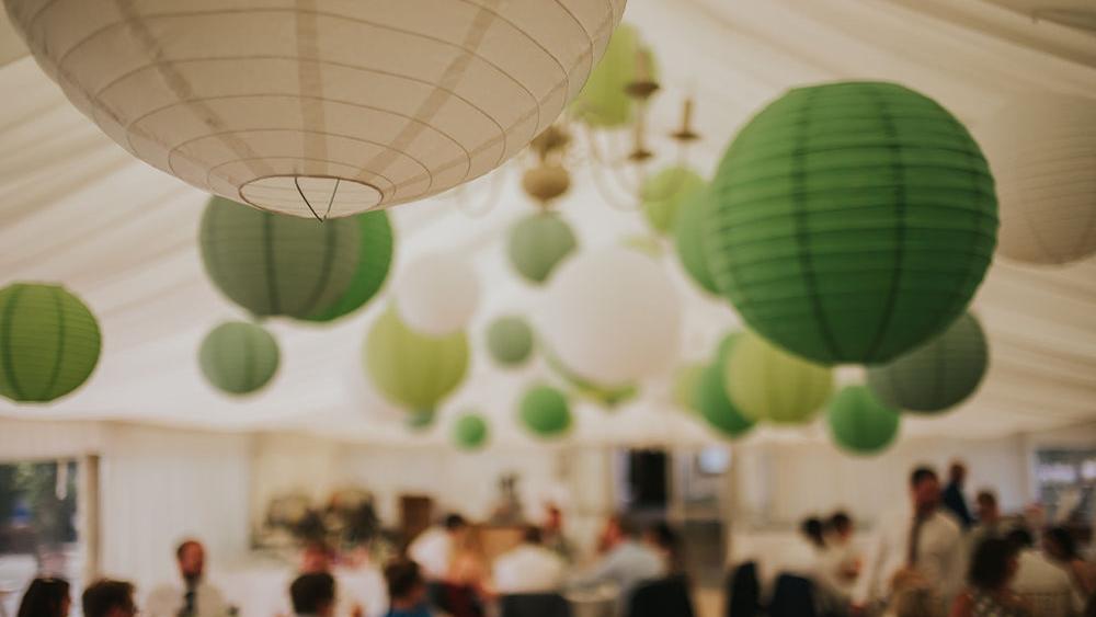 Nicolas and Hayley's Halifax Marquee Wedding Lanterns