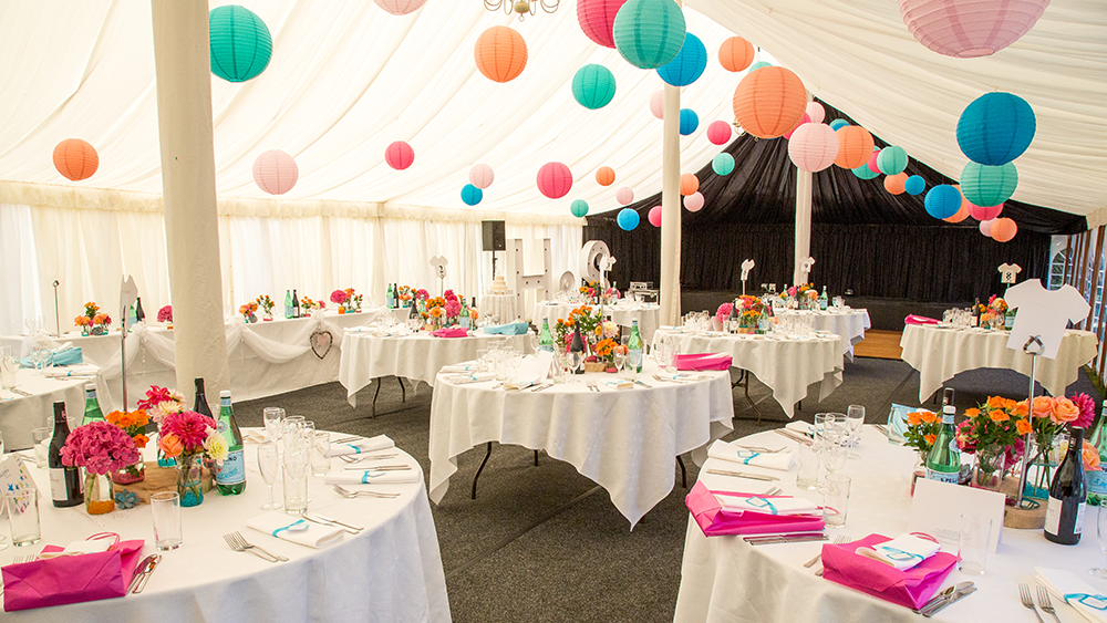 Traditional Marquee Lanterns at Baddow Park