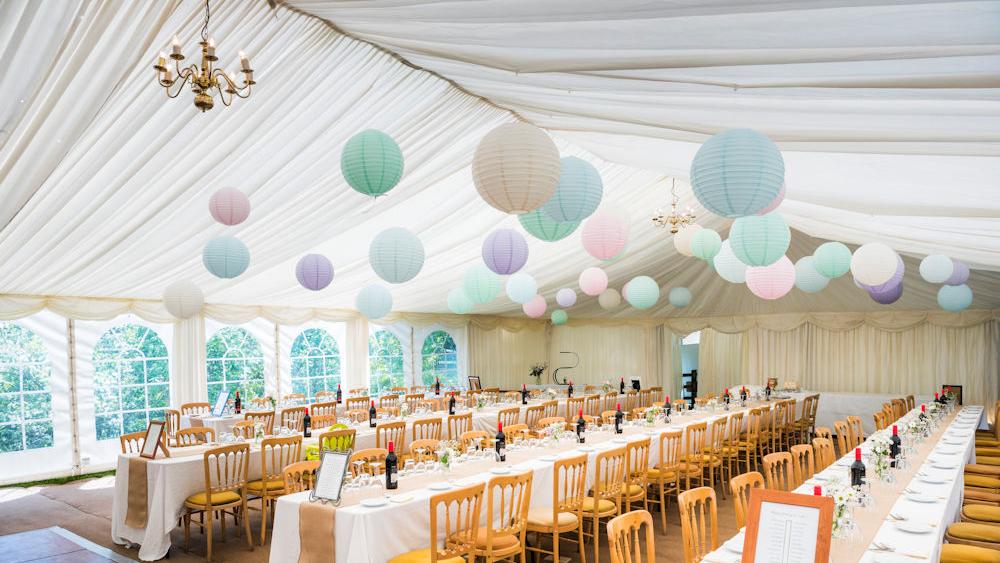 Jess and Joe's Gloucestershire Wedding with Paper Lanterns | Hanging ...