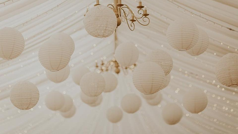 Lace lanterns at Ardington House