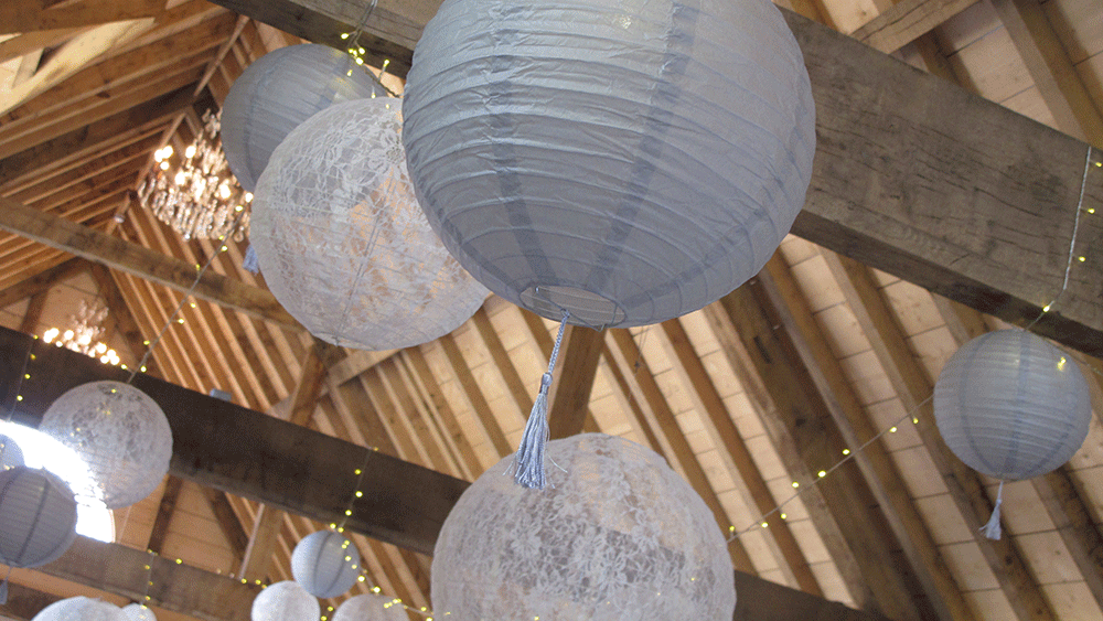 Inject a personal touch with tassels hanging from your paper lanterns
