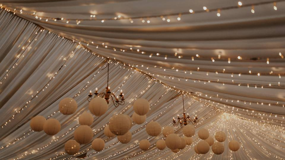 Lace lanterns at Ardington House