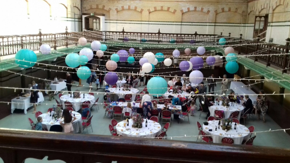 Rich Coloured Lanterns at the Victoria Baths