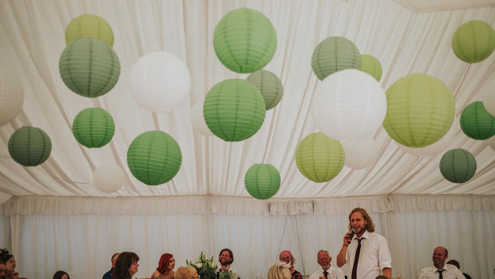 Nicolas and Hayley's Halifax Marquee Wedding Lanterns