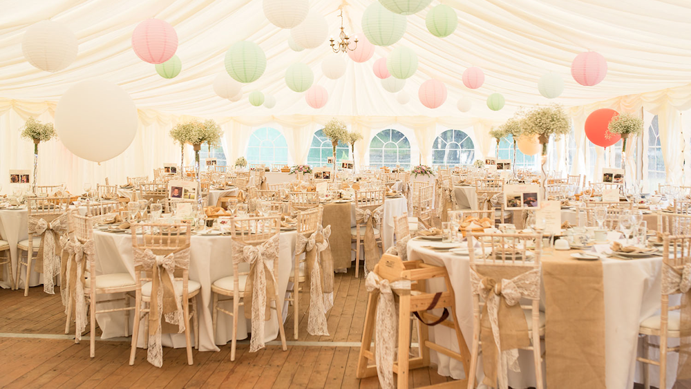 Perfectly Pretty Pastel Paper lanterns in Pink and Robin Egg