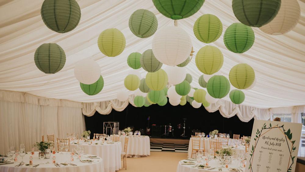 Nicolas and Hayley's Halifax Marquee Wedding Lanterns