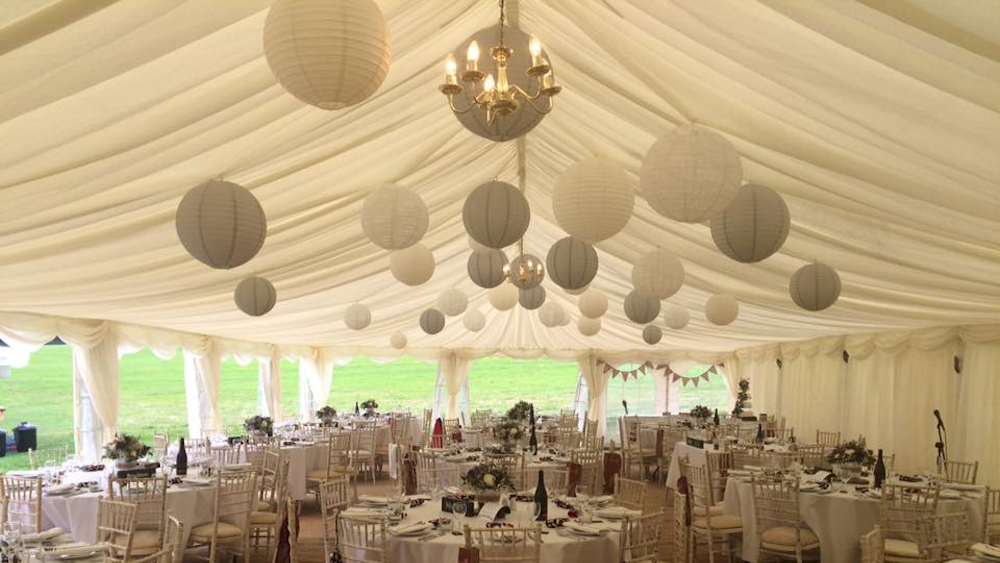 Dove Grey & Lace Lanterns at Heaven Farm, Sussex