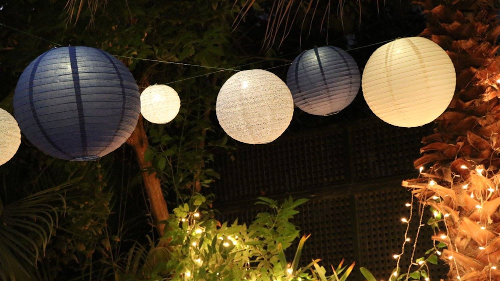 Egyptian Outdoor Wedding Features our Lanterns