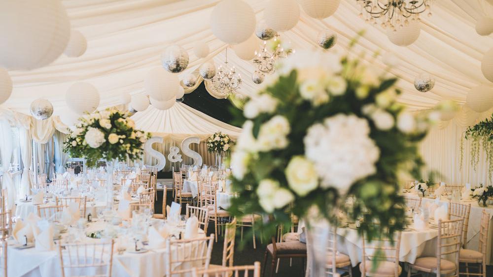 Cream and Silver Wedding Lanterns