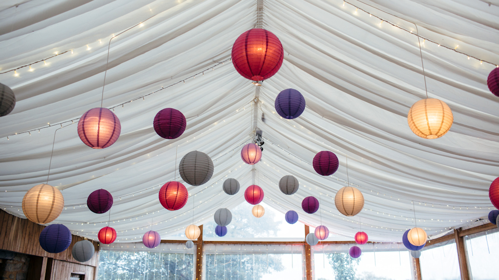 Hanging Lanterns decorate Trevenna, Cornwall 