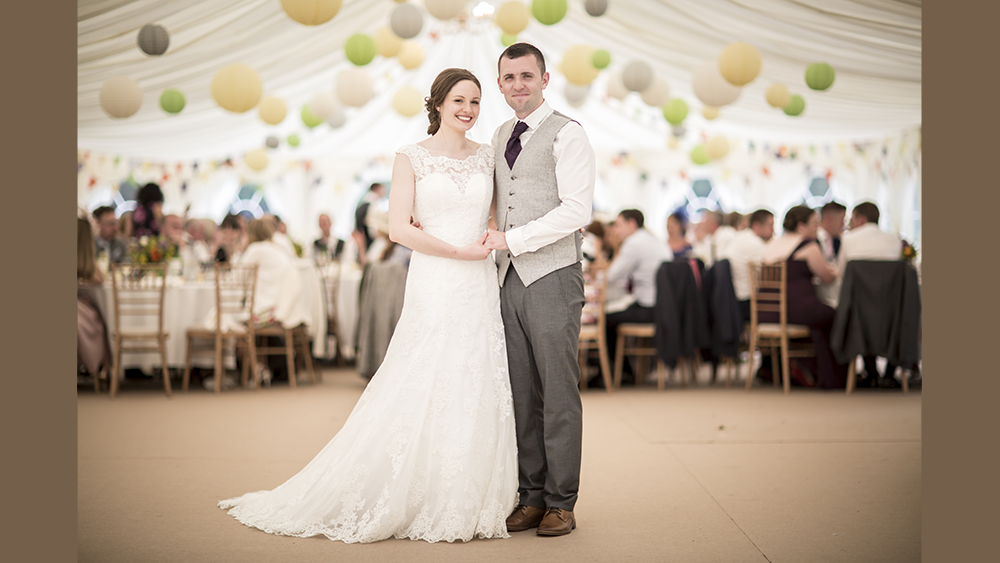 Brightly coloured wedding lanterns