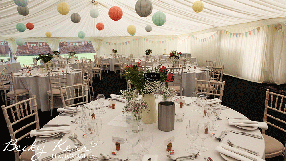 Pastel Paper Lanterns with a Touch of Dove Grey
