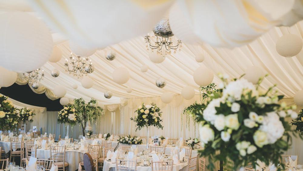 Cream and Silver Wedding Lanterns