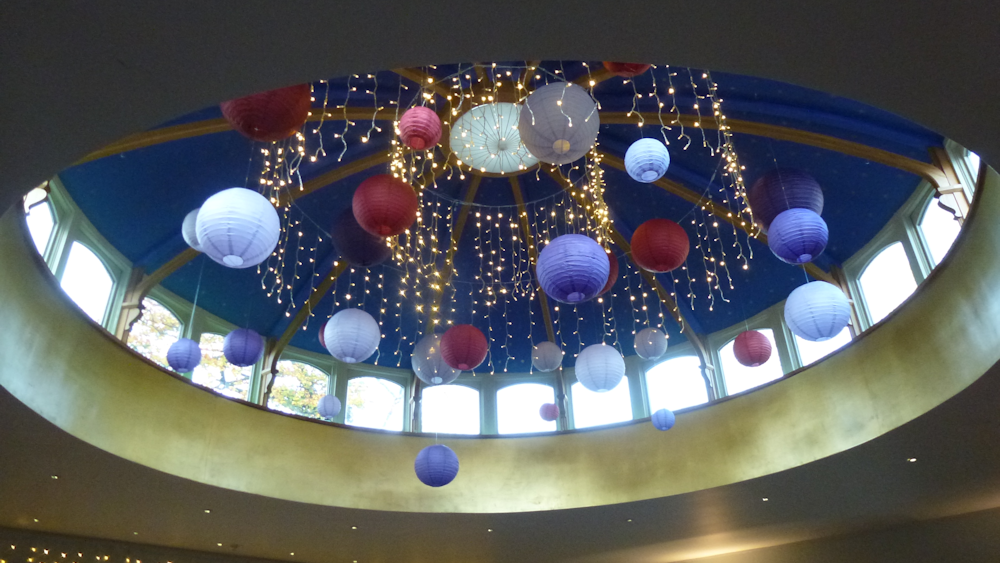 Autumnal Lanterns decorate the dome at The Matara Centre