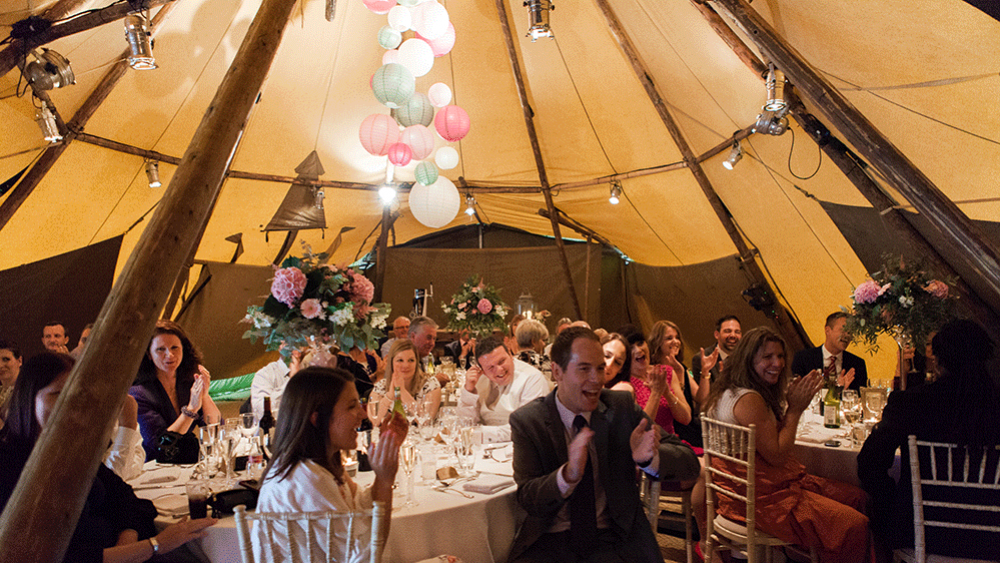 PapaKata Tepees decorated with Hanging Lanterns