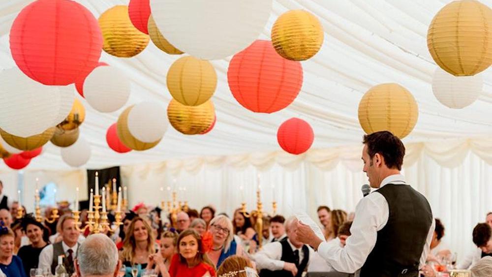 Red and Gold Paper Lanterns