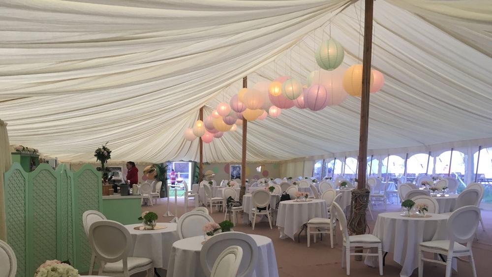 Pastel Paper Lantern Canopy 