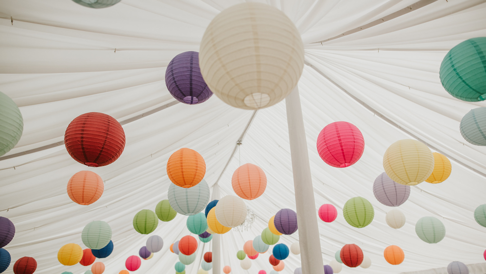 Paper Lantern Canopy at Narborough Hall Gardens