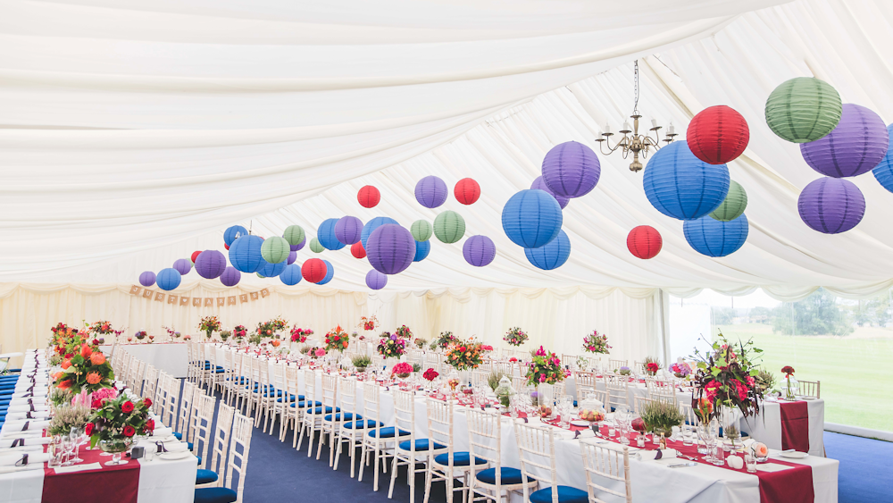 Autumnal Wedding Lanterns at The Roxburghe Hotel