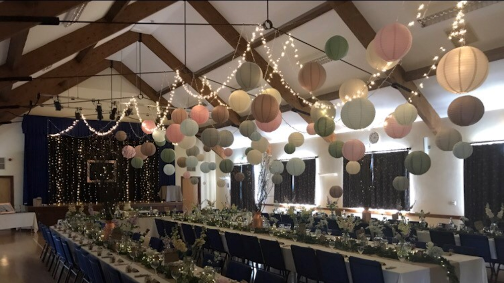 Pastel Paper Lantern Canopy