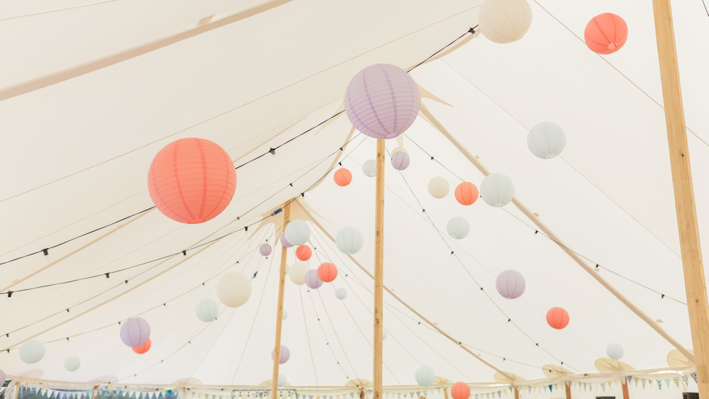 Stevie and Matt's Countryside Wedding Lanterns