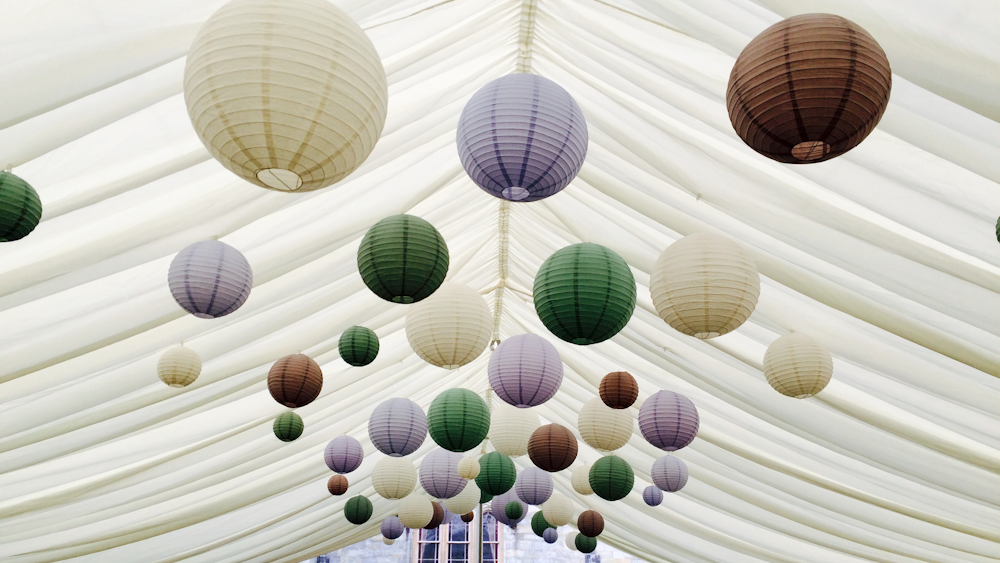 Lavender and Sage Lanterns at Penshurst Place