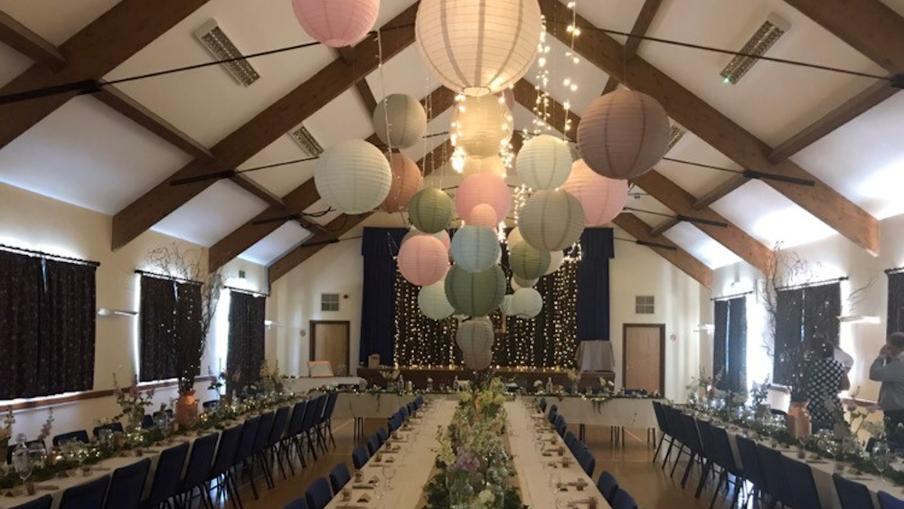 Pastel Paper Lantern Canopy