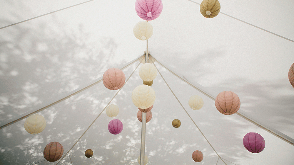 Rustic Paper Lanterns add Whimsical Details to a Country Wedding