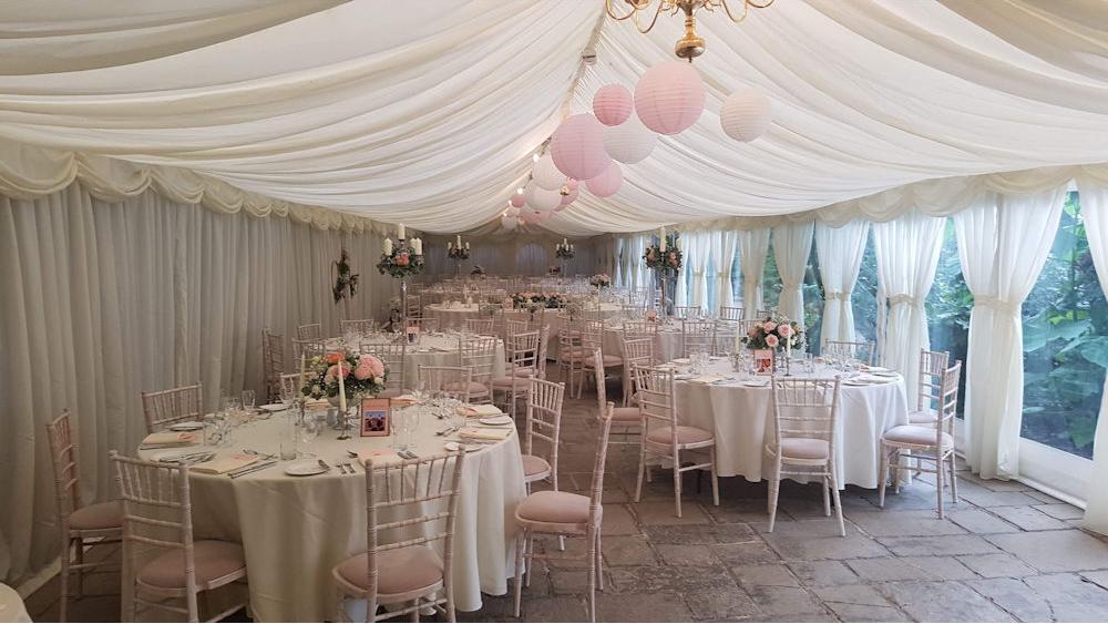 Pretty Pink and White Wedding Lanterns