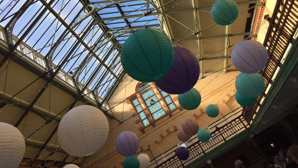 Rich Coloured Lanterns at the Victoria Baths