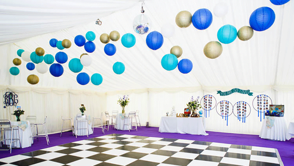 Peacock Inspired Coloured Wedding Lanterns