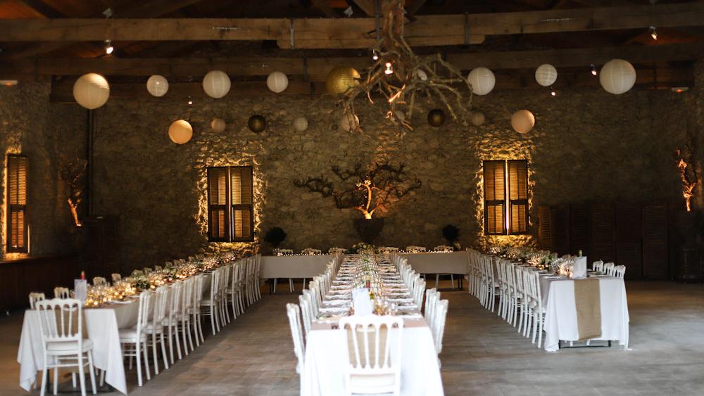 White and Gold Paper Lanterns