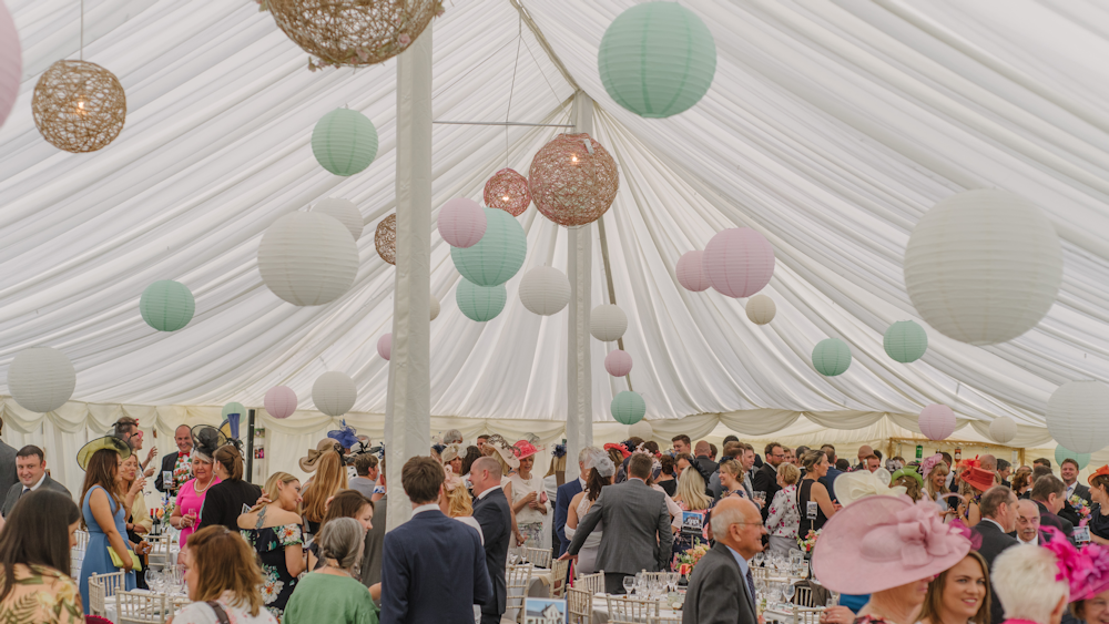 Ruth and Tom's traditional marquee lanterns