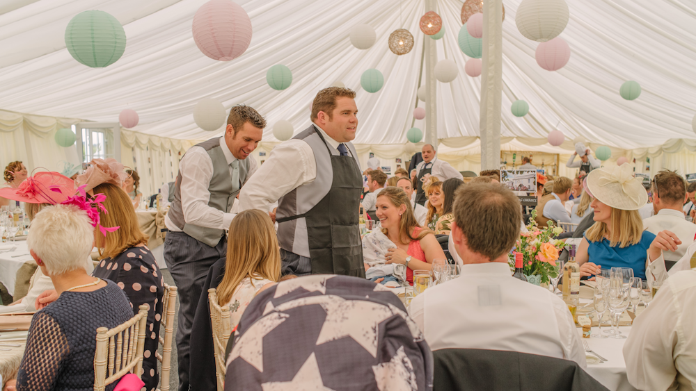 Ruth and Tom's traditional marquee lanterns