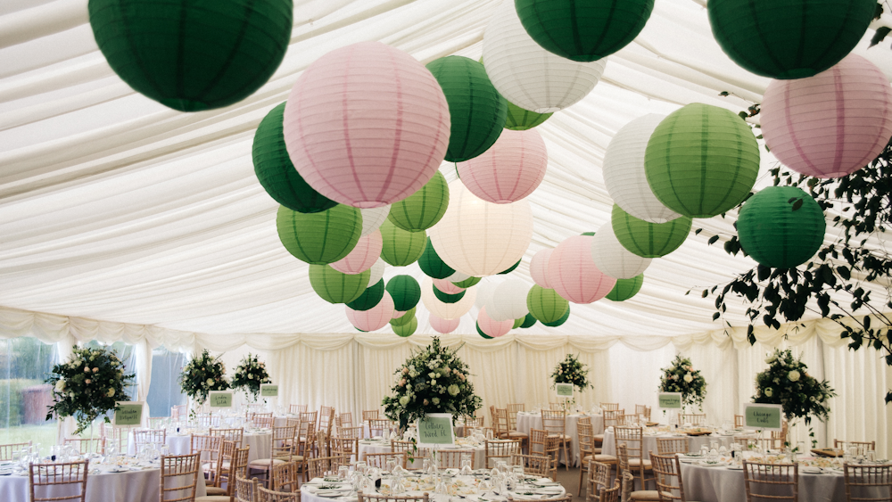 Pantone Inspired Green Wedding Lanterns