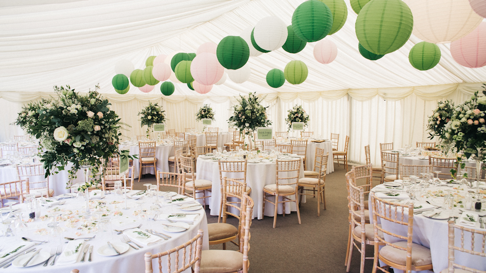 Pantone Inspired Green Wedding Lanterns