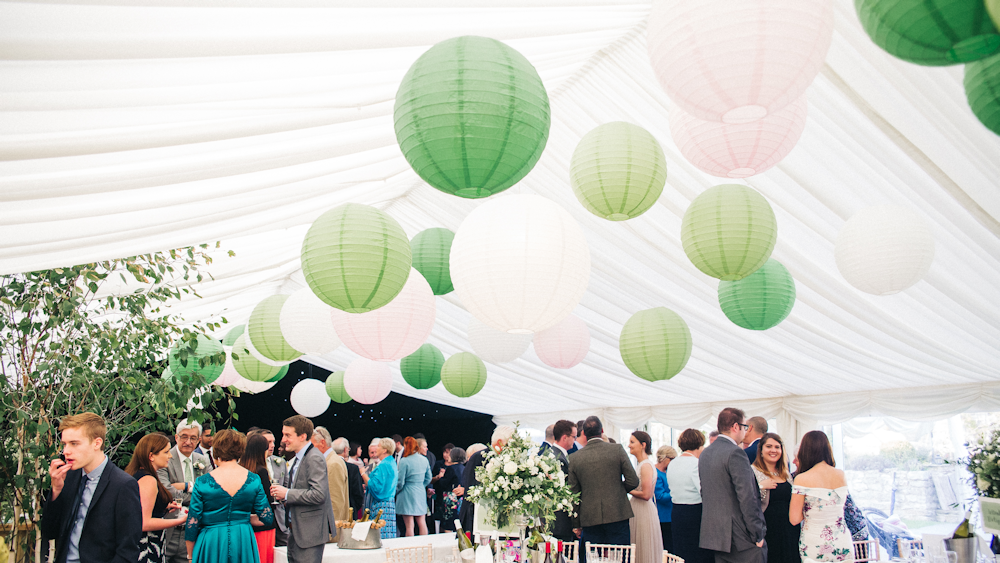 Pantone Inspired Green Wedding Lanterns