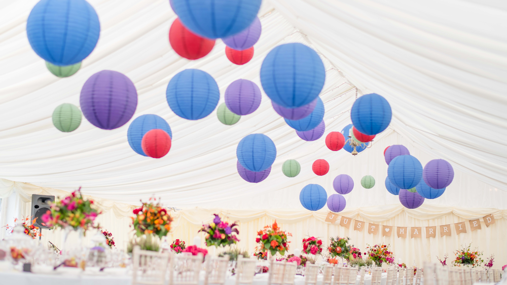 Autumnal Wedding Lanterns at The Roxburghe Hotel