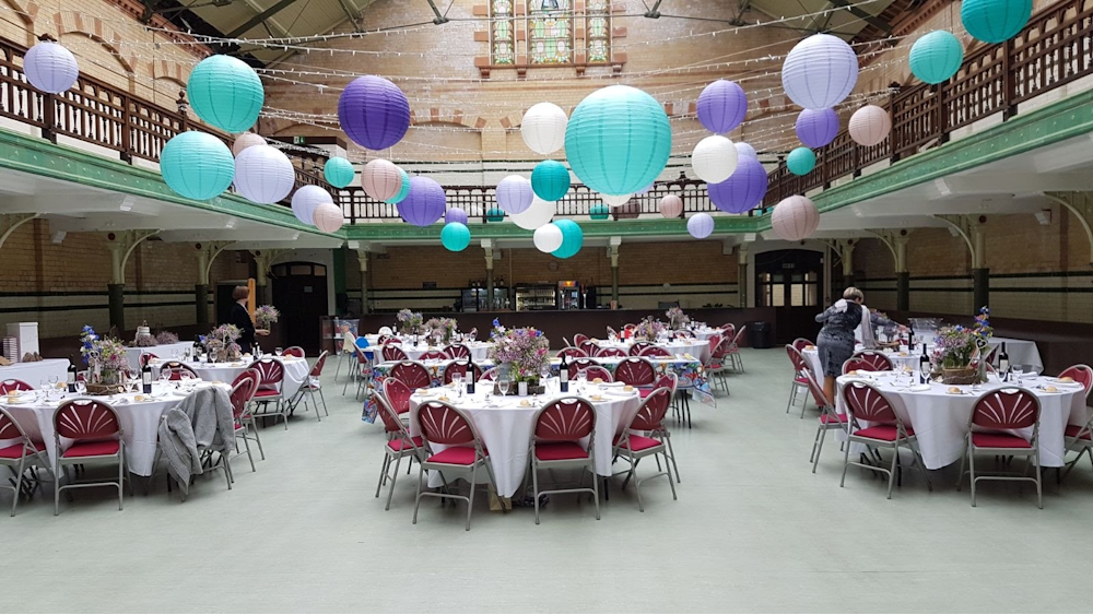 Rich Coloured Lanterns at the Victoria Baths